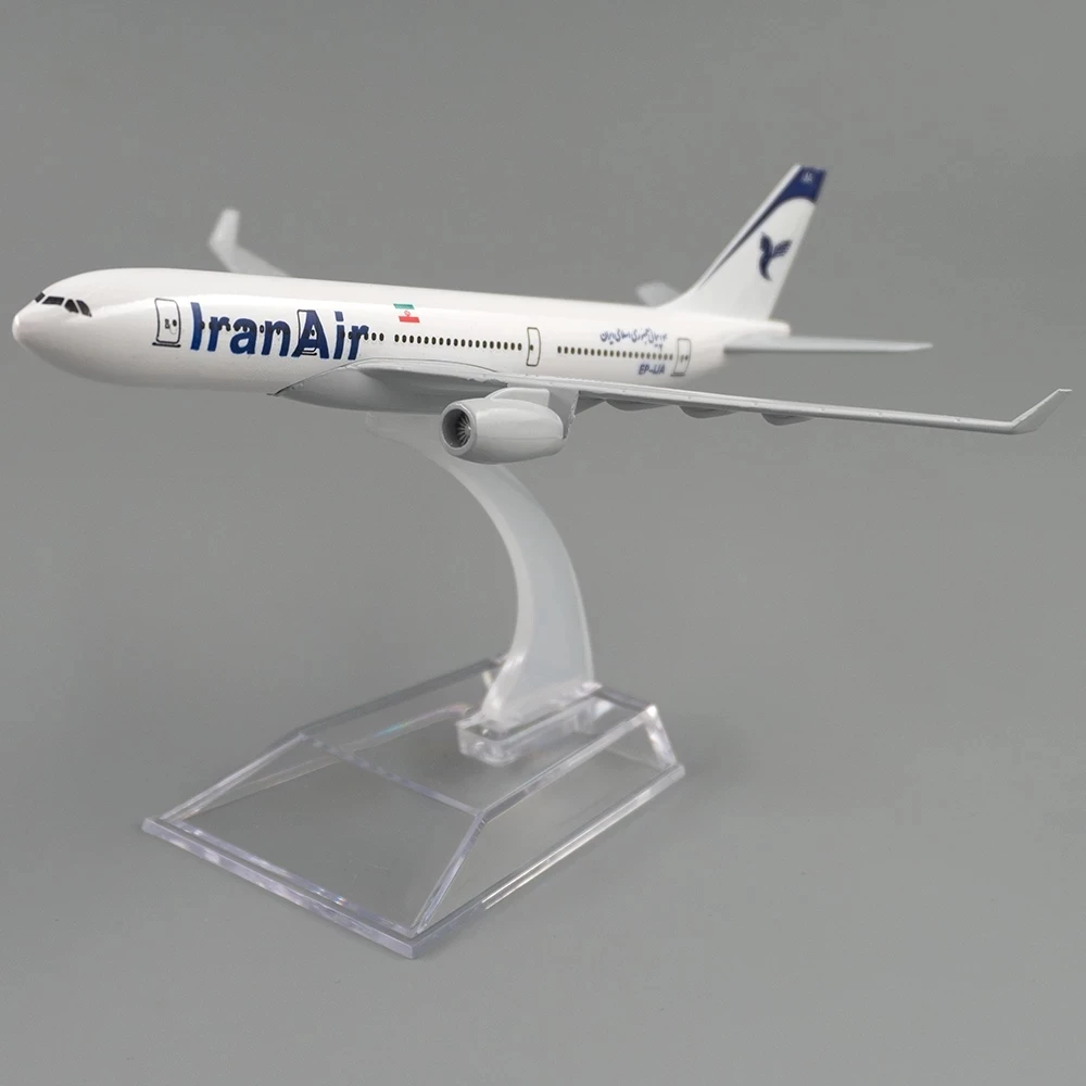 1/400 Scale Alloy Aircraft Airbus A330 Iran Air 16cm Plane Model Toys Decoration Children Gift Collection