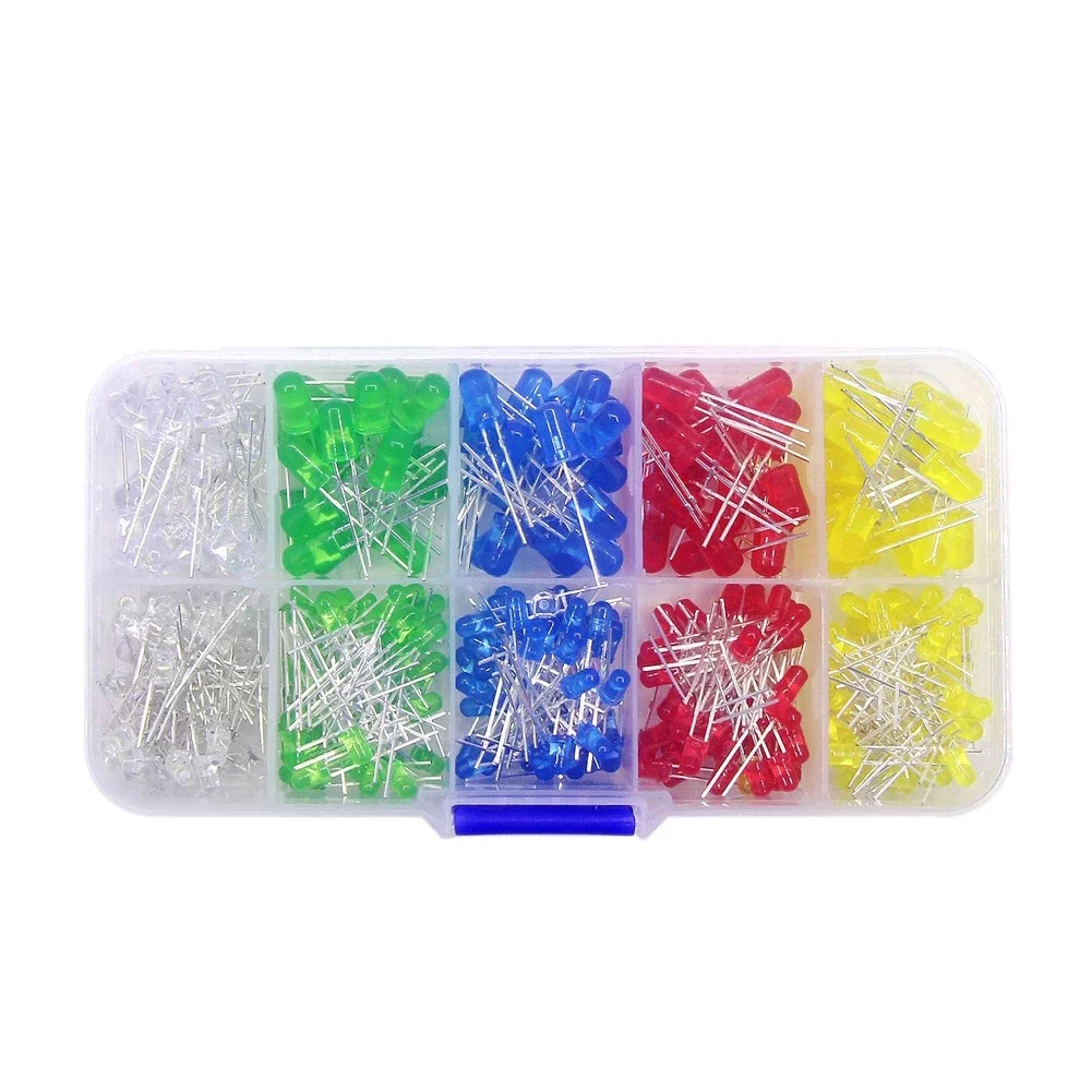 300 Pcs LED Kit 3mm/5mm LED Kit High Temperature Resistance Long Lifespan For DIY Projects For Christmas Lights