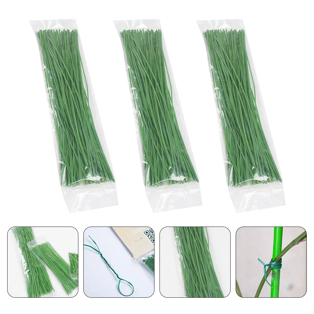 

300 Pcs Gardening Tie Plant Support Overmolding Wire Wraps Cable Ties Vine Plastic Rattan Plants