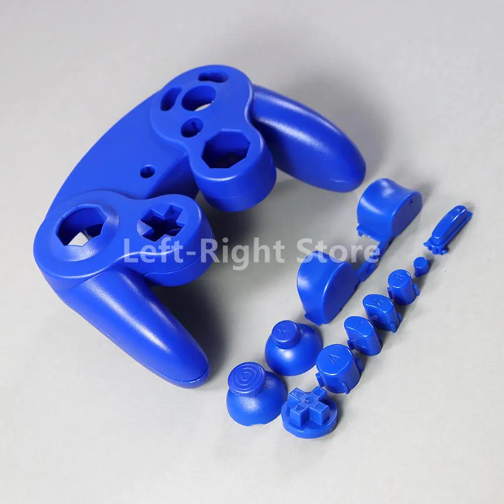 20 juegos de cubierta de carcasa de controlador de repuesto, carcasa transparente con mango, accesorios de botón, suministros para NGC Gamecube