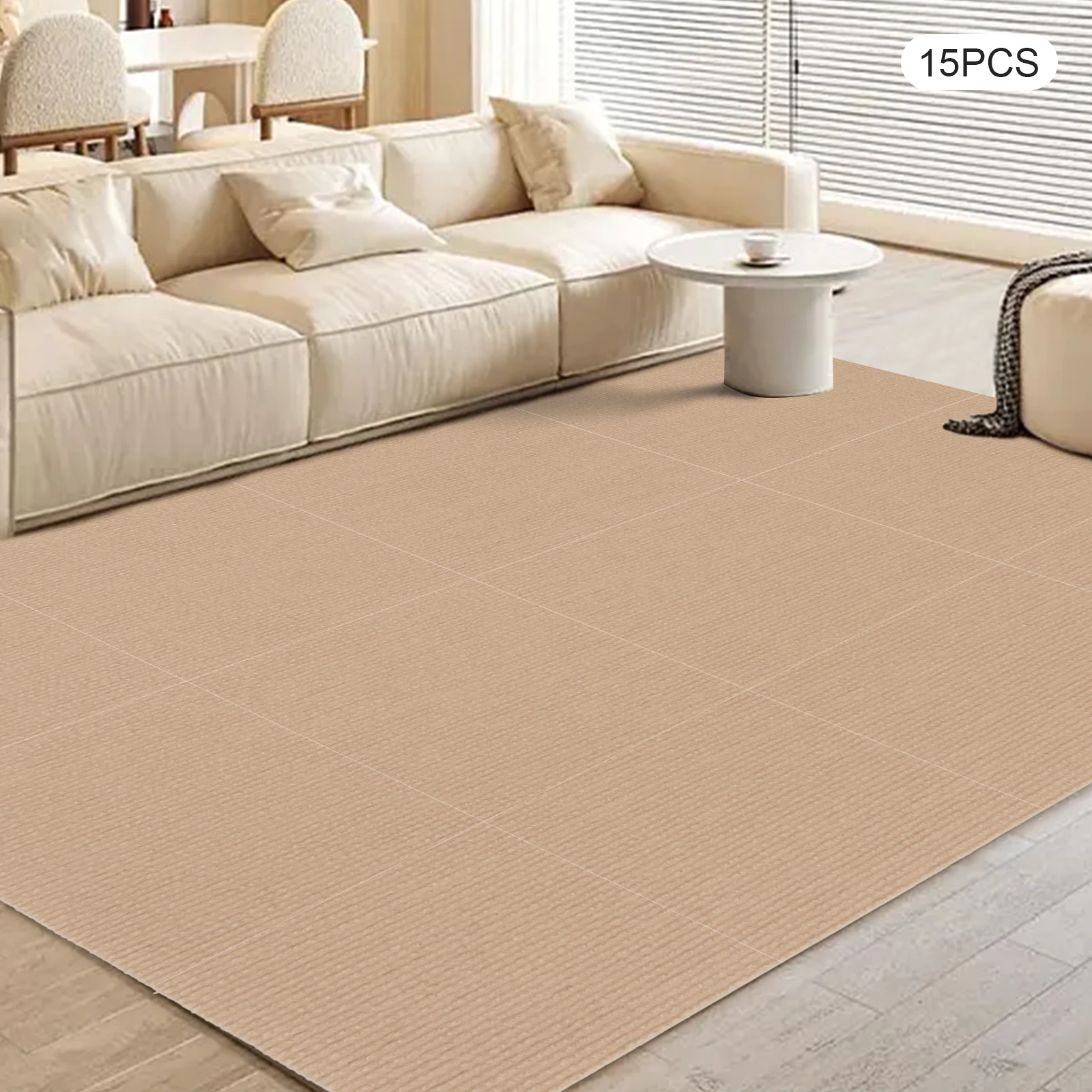 

24" x 24" Peel and Stick Carpet Tile, 15Pcs Commercial &Home Carpet Tiles Washable Carpet Squares DIY