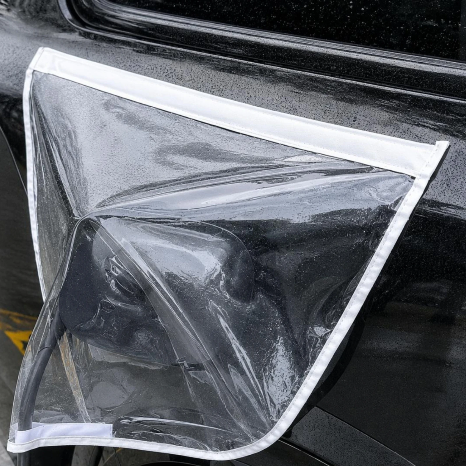 Electric Vehicle Charge Port Rain Cover Flexible Electric Vehicle Charging Port Cover Vehicle Accessory Reinforced Edging Easy