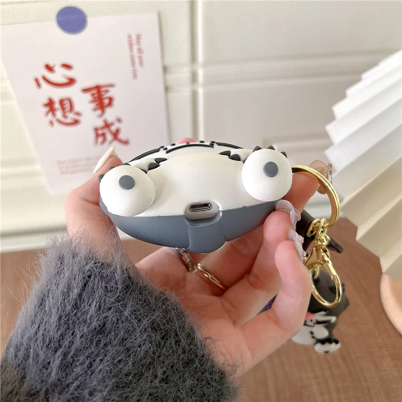 Cartoon Cinderella Cat Pendant for AirPods 1 2 3 Pro 2 Case IPhone Earphone Accessories Air Pod Silica Gel Stereoscopic Cover