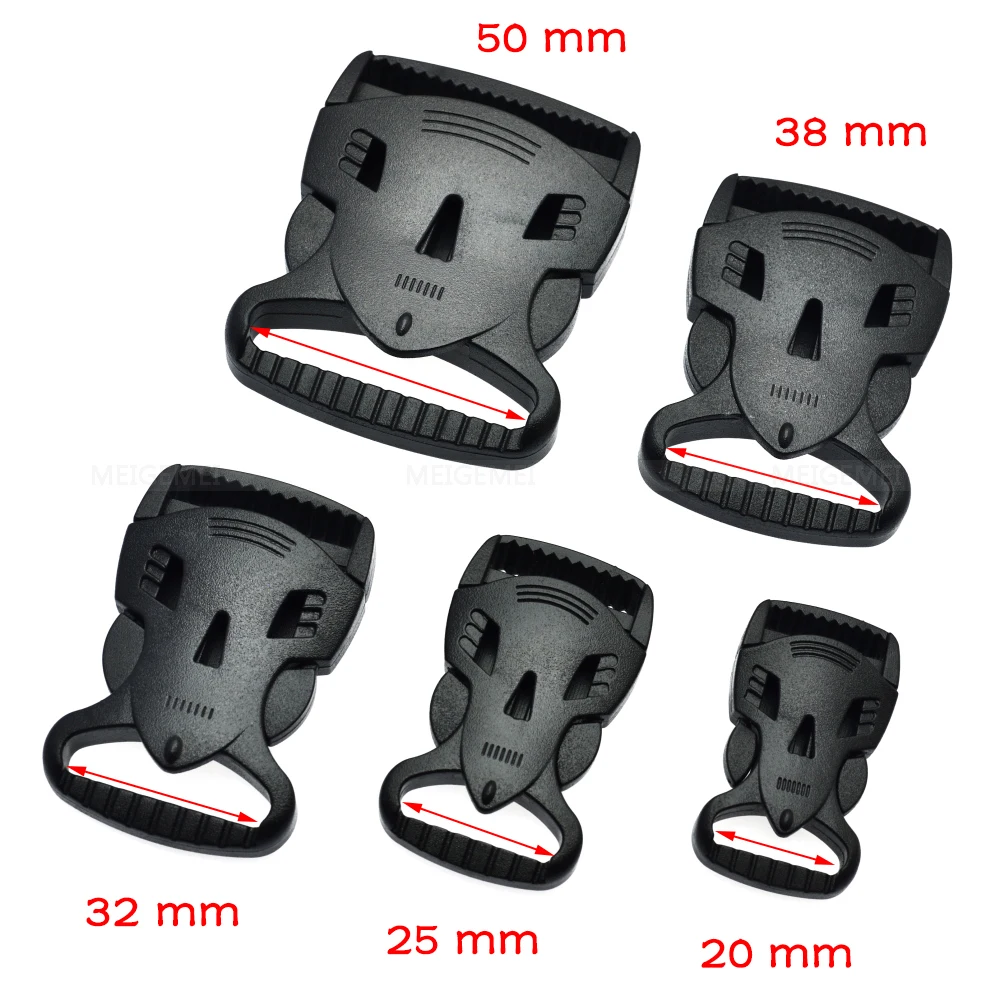 Plastic Side Release Buckles Dual Adjustable Slim waist Molle For Tactical Backpack Dog Straps Webbing 20mm 25mm 32mm 38mm 50mm