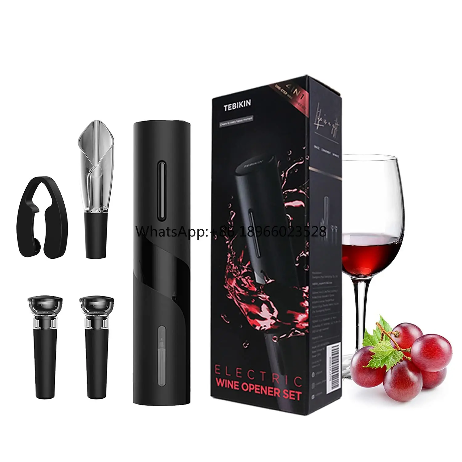 

Electric Wine Opener with Charging Base, Moocoo Cordless Electric Wine Bottle Opener with 2-in-1 Aerator &Pourer, Foil Cutter