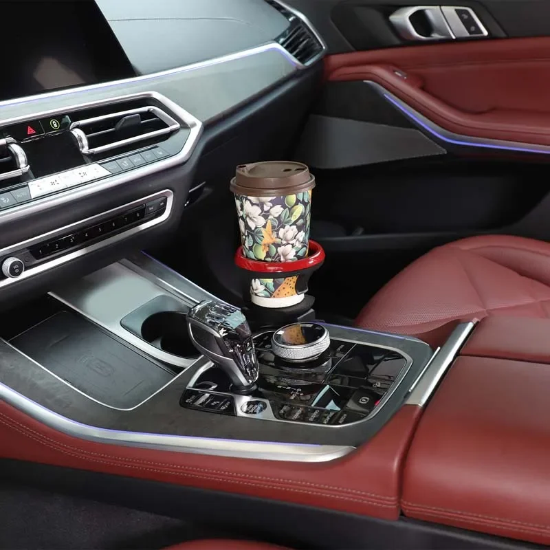 

Углеродистая сталь, черный автомобильный держатель для чашки с водой на центральной консоли, отделка салона, автомобильные аксессуары для BMW X5 X6 X7 G05 G06 G07 2019-2025