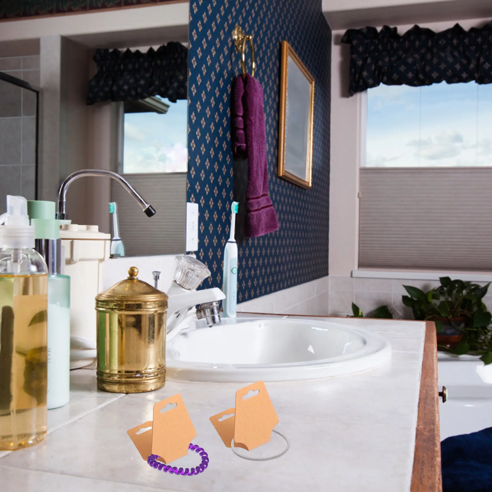 

300 шт. картонных карточек-держателей для украшений из крафт-бумаги, пустые, для продажи ювелирных изделий