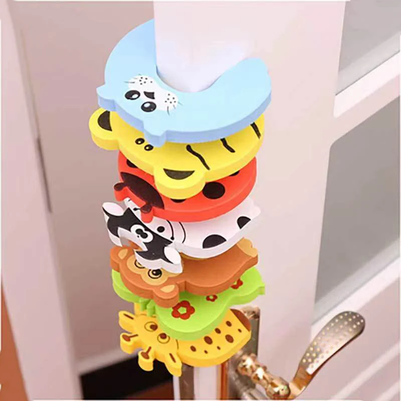 Baby Safety For Newborn Furniture Protection Card Door Stopper Security Cute Animal Care Child Lock Finger Protector