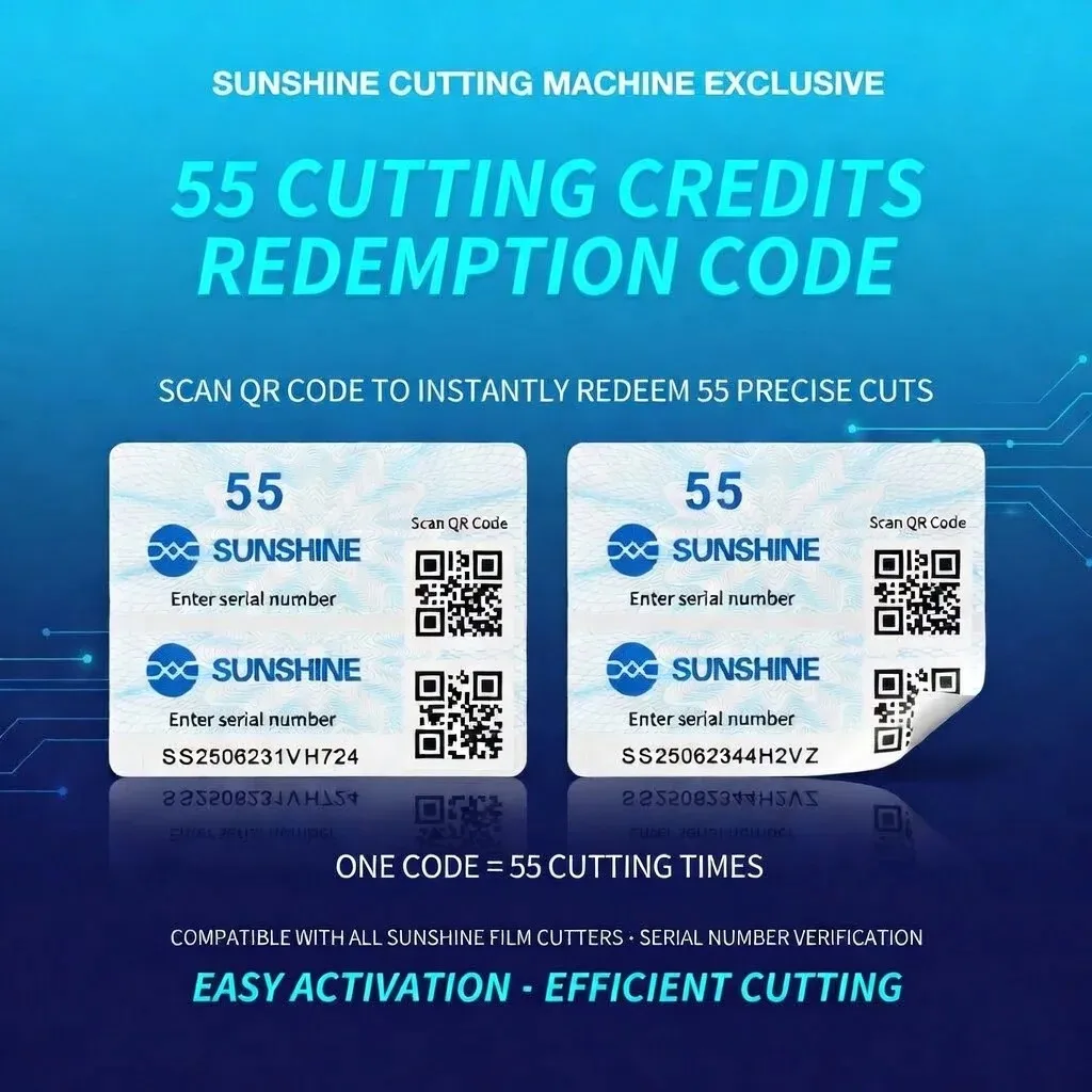 New Original SUNSHINE Cut QR Code Recharge Cuts for Film Cutting Machine SS-089C SS-089C Promax SS-890C Mini RL-870 Send Picture