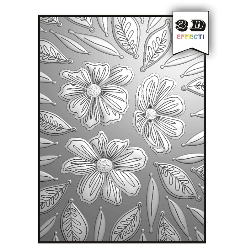 Bloom Hybrid 3d Embossed Folder And Matching Mold, Used For Handmade Letters And Background Greeting Card Scrapbooks For The 202