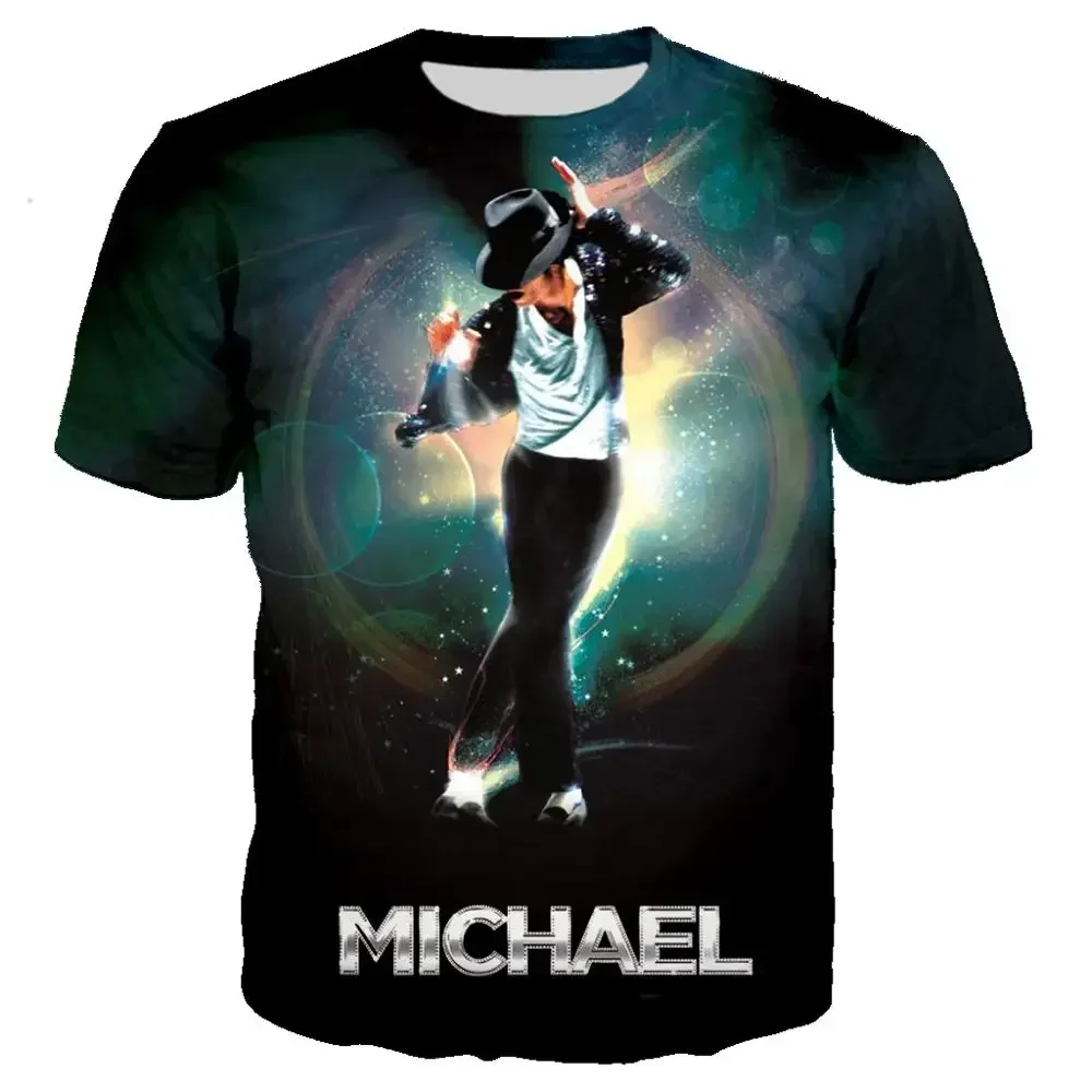 Koszulka 3D z nadrukiem Michael Jackson Unisex letnie ubrania Streetwear w stylu Casual Hip Hop z krótkim rękawem modne koszulki swetry typu