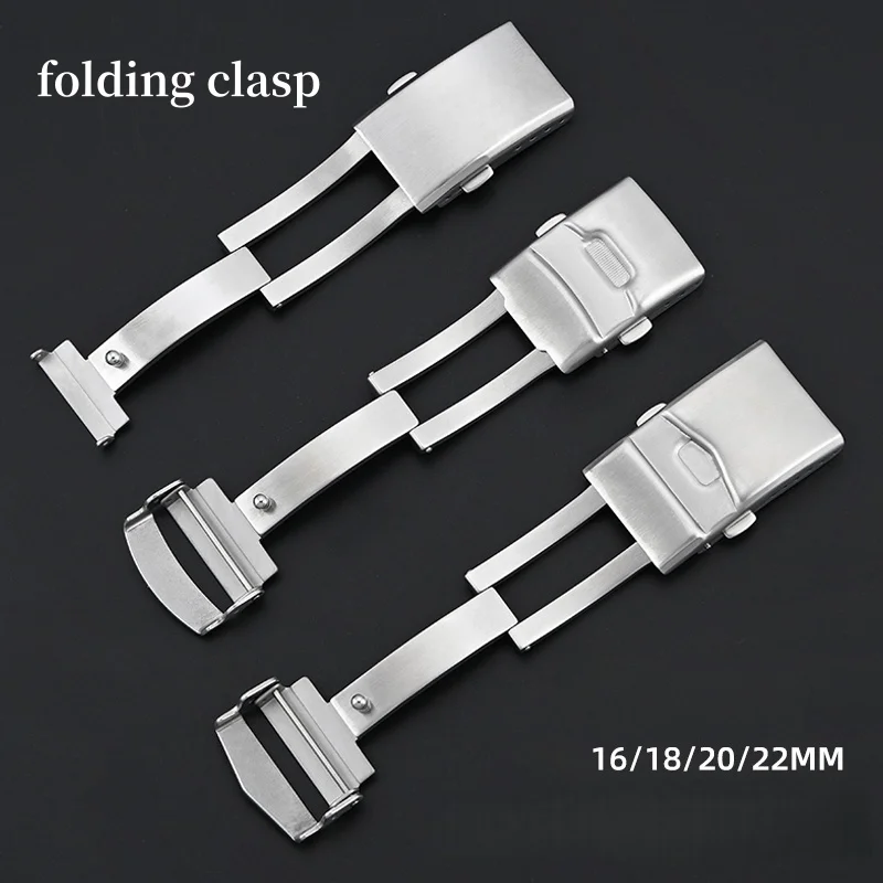 

Застежка для часов 16 мм, 18 мм, 20 мм, 22 мм, складная, из нержавеющей стали, для мужчин и женщин, аксессуар для ремешка часов