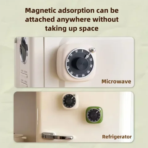 Magnetic Kitchen Timer Digital Timer 60 Min Manual Countdown Rotary Timer Mechanical Cooking Timer Cooking Shower Stopwatch