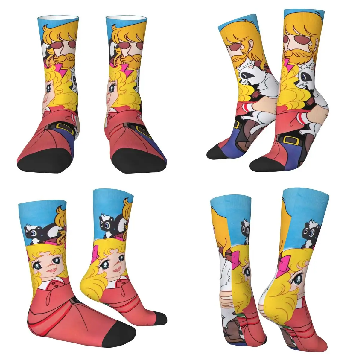 New Candy Candy Cartoon Socks Harajuku Super Soft Stockings All Season Long Socks for Unisex Valentine's Day Gifts