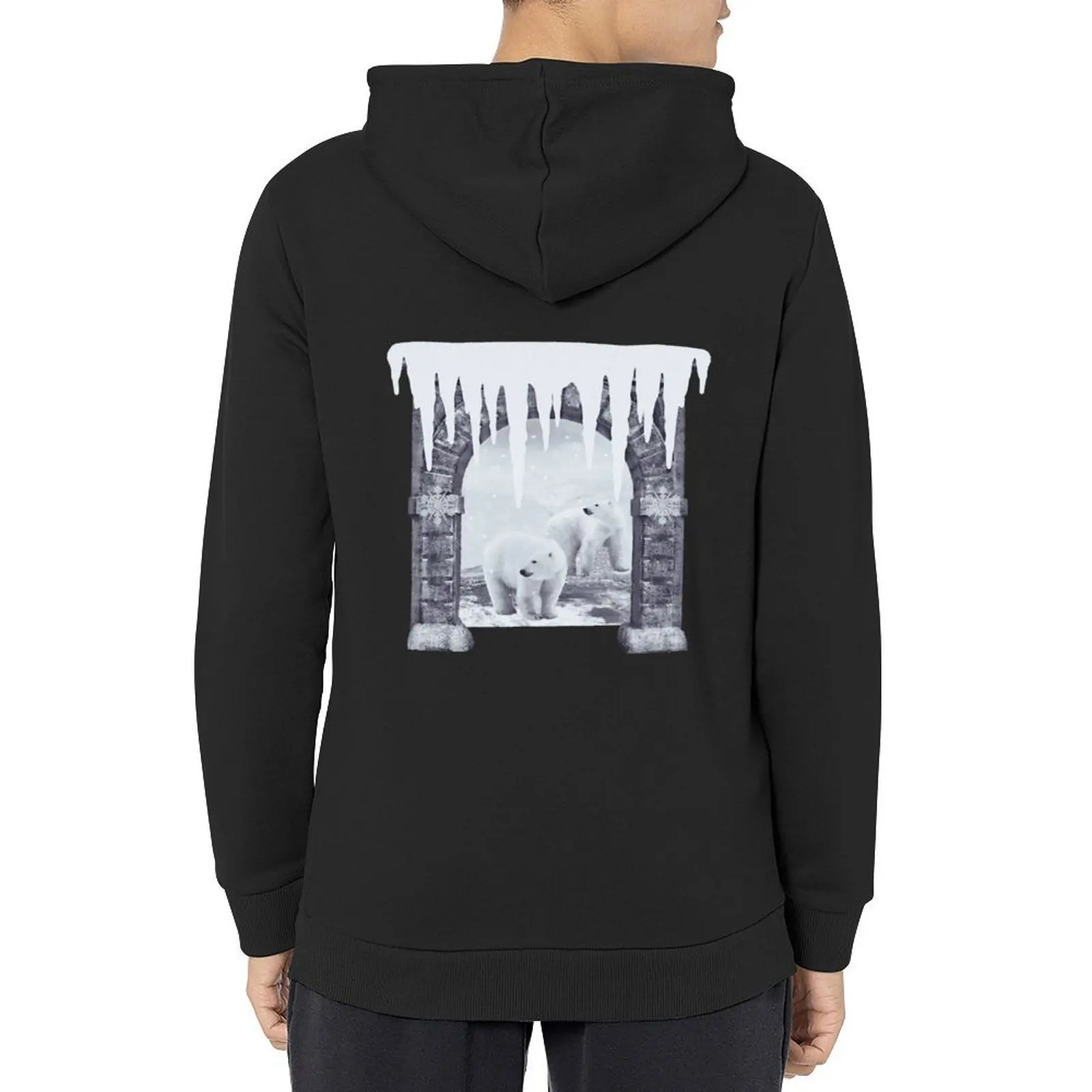 Arctic portal, cool winter outfit, great polar bear photos Hoodie japanese style men's clothing man hoodie