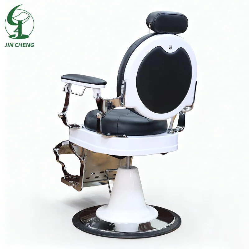 Jincheng Hydraulic Hair Cutting Reclining Grooming Massage Chair Retro Salon Hairdressing Barber Chair