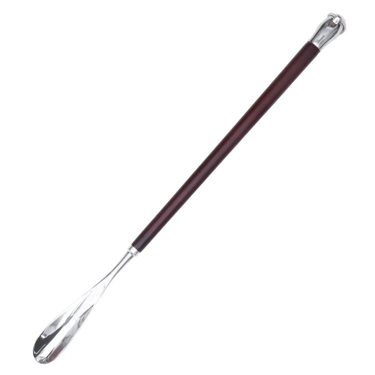 1Pcs Metal Shoehorn Detachable Wooden Handle Shoe Remover Long Design Practical Gift for Seniors Disabled Shoe Horn