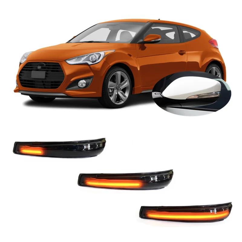 Fit for Hyundai Veloster FS 2012 2013 2014 2015 2016 2017 2018 Dynamic Blinker Indicator Mirror Turn Light Signal