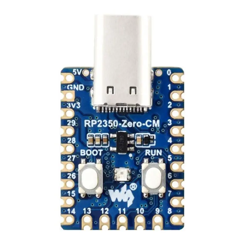 Waveshare RP2350-Zero-Cm Mini Development Board Featuring Onboard Type-C Male Port RP2350-Zero-Cm Development Board