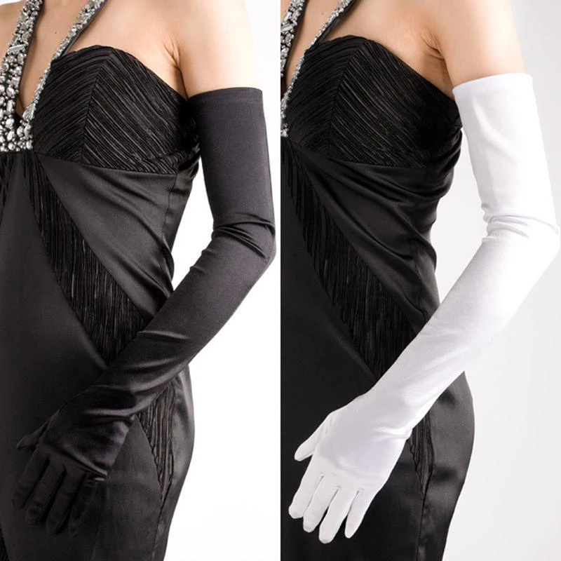 

2 Colors Women Summer Thin Stretch Driving Sunscreen UV Protection Gloves Women's Long Evening Dress Performance Accessories