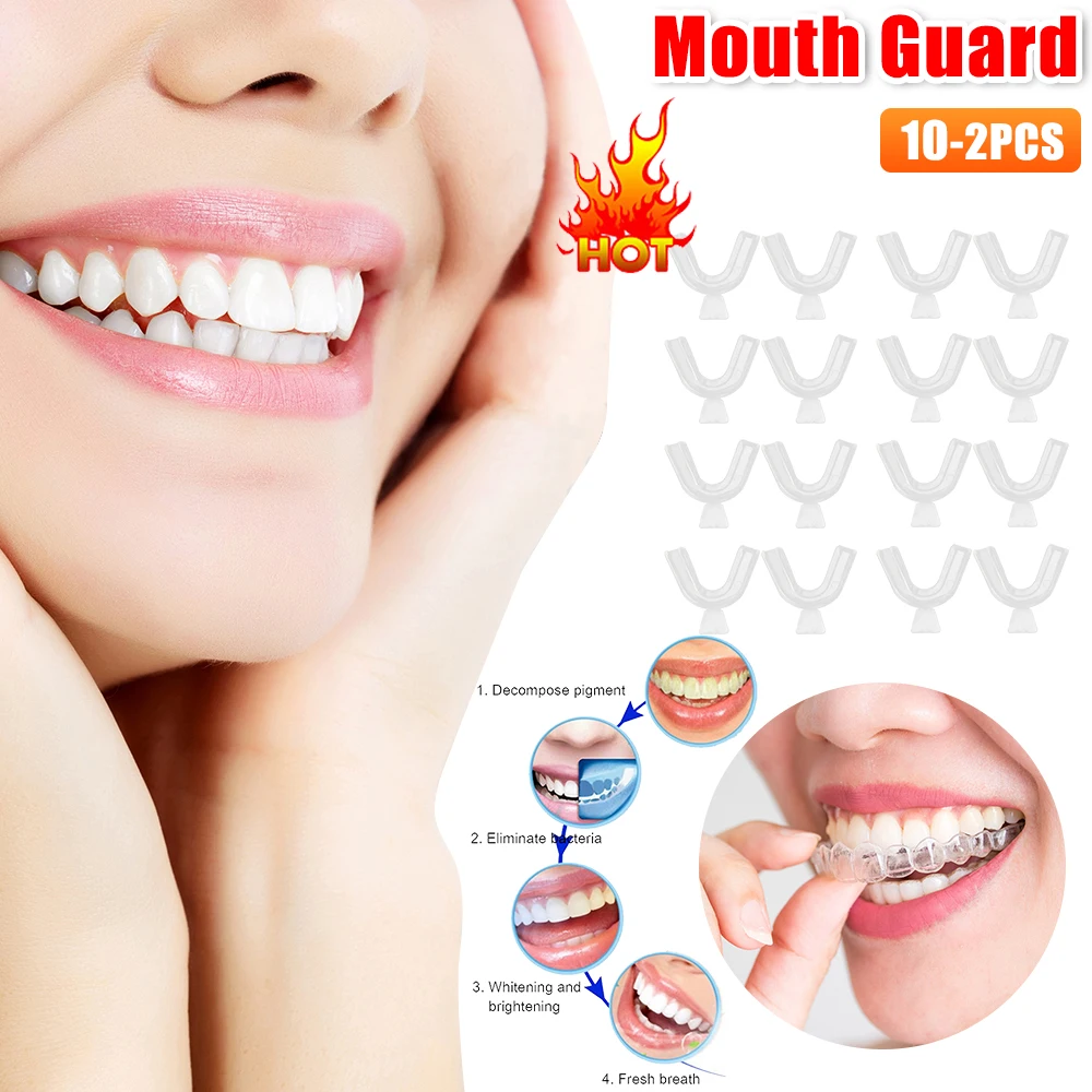 10pcs Mouth Guard EVA Teeth Protector Night Guard Mouth Tray for Bruxism Grinding Anti-snoring Teeth Whitening Boxing Protection