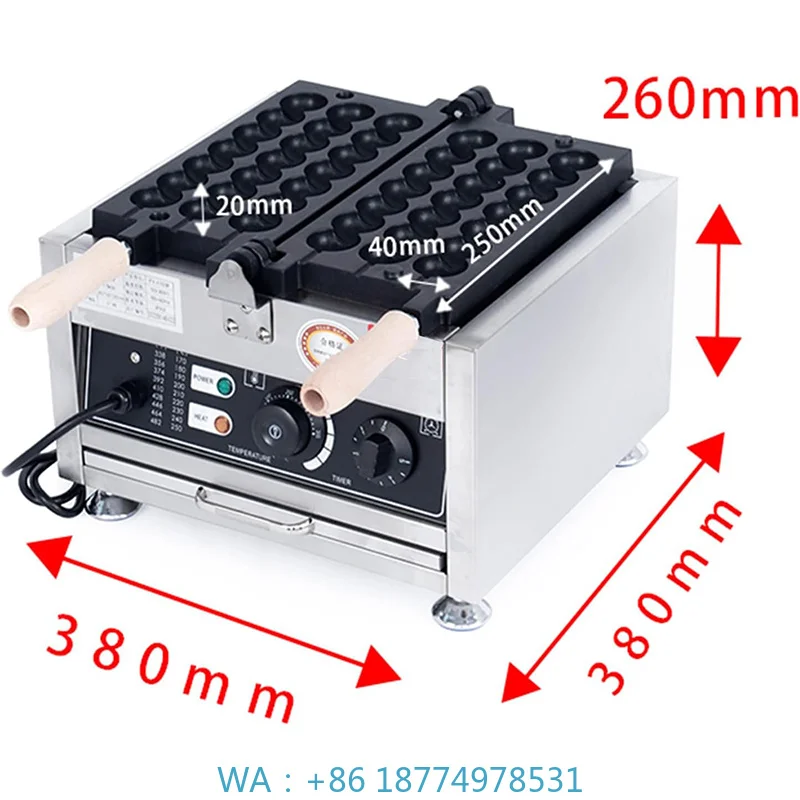 28-Cavity Mini Fish Shape Waffle Forming Station For Even Crispy Taiyaki Pastry Uniform Molding