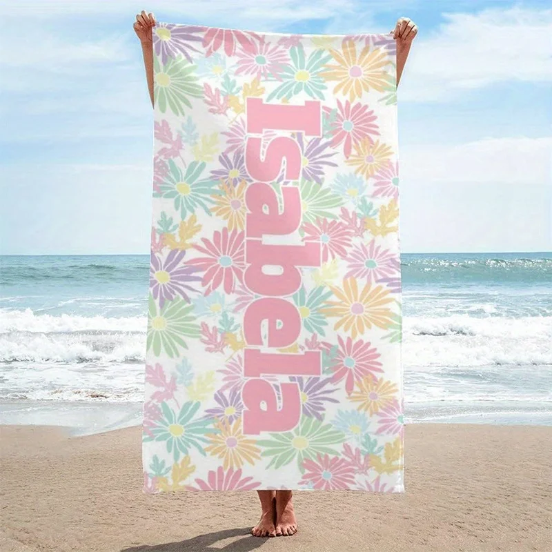 

Beach Towel Colorful Floral Beach Towel Patterned Sunscreen And Windproof Suitable For Swimming Pool Camping Travel Blanket