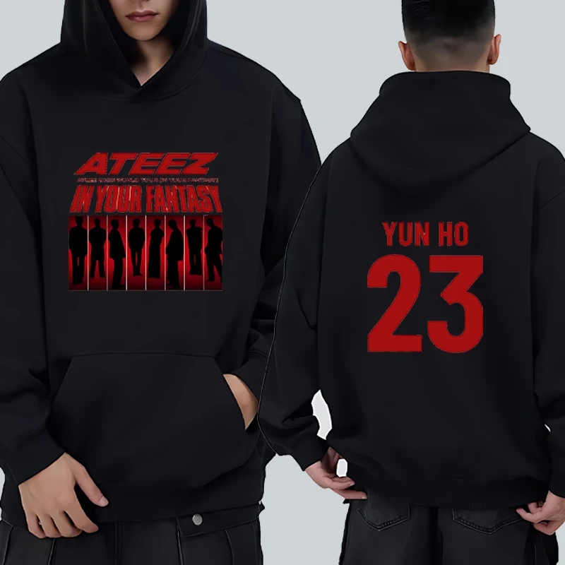 

Korean Fashion Trend ATEEZ 2025 World Tour in Your Double Sided Printed Hoodie Men Women Vintage Kpop Streetwear Unisex