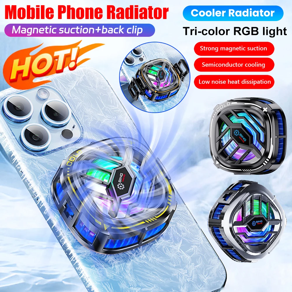 X70 New Mobile Phone Radiator for Mobile Phone Phablet Fan Semiconductor Mobile Phone Cooler Gaming Cooler Mobile Phone for PUBG