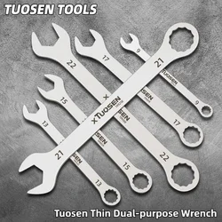 3mm Ultra-thin Wrench Large Open-end Wrench Plum Dual-purpose Wrench Wholesale 6-27MM Cross-border Thin Section Dual-purpose