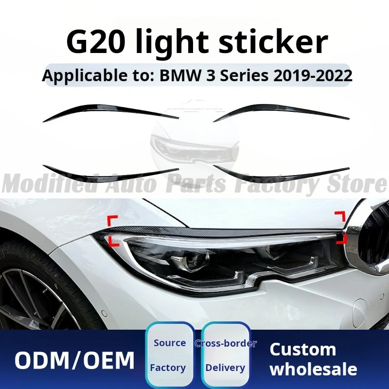 

Applicable To Bmw Bmw 3 Series G20 320i 325i 330i 2019-22 Headlight Eyebrow Car Sticker Modification