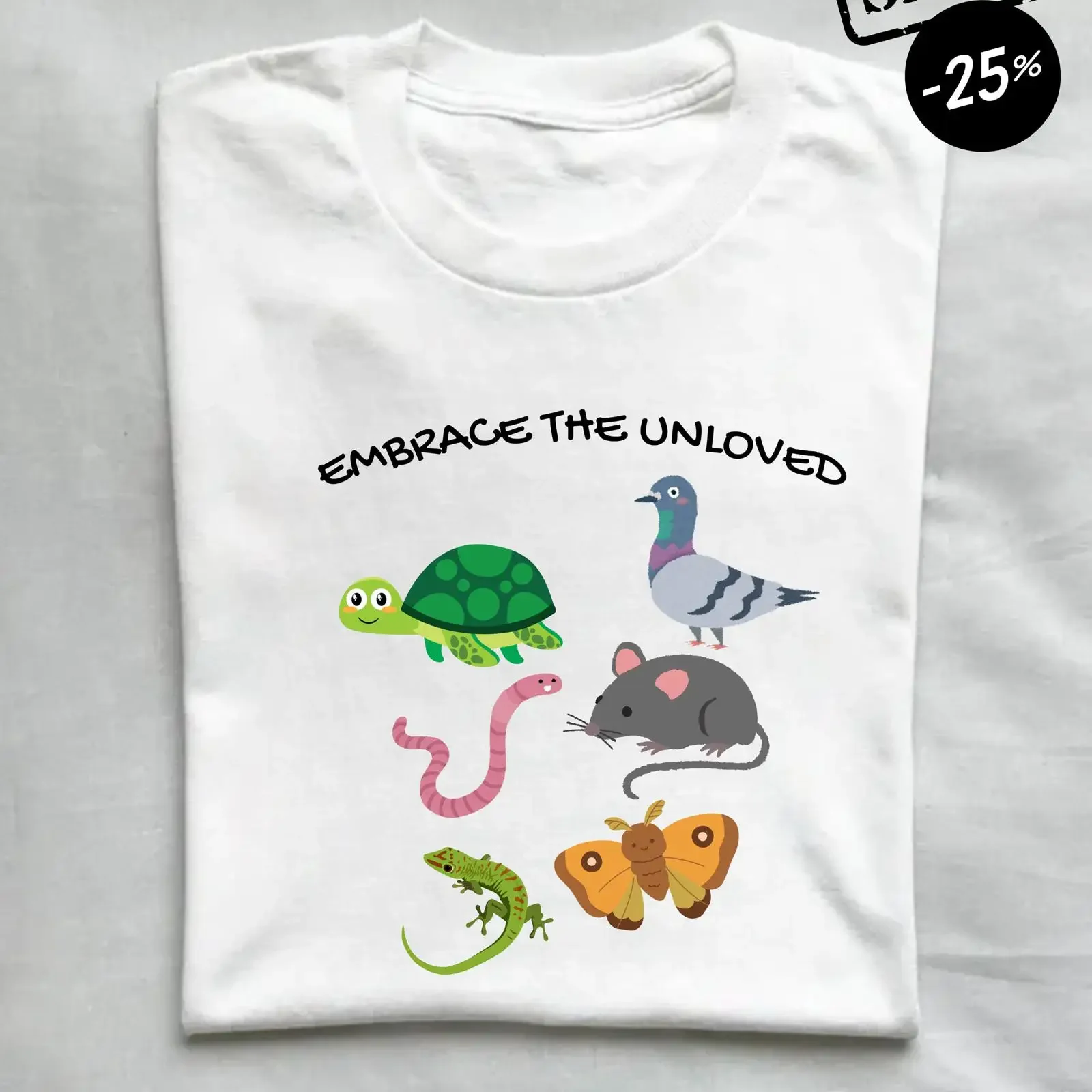 Embrace The Unloved Cute Ugly Animal T Shirt Funny Retro 90s Meme Casual for Lover vintage Washed Top For Everyday Wear