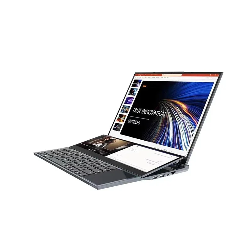 Laptop z podwójnym ekranem Intel Xeon W-10855M 16,1 + 14,1 cala 5,1 GHz 64 GB DDR4 4 TB SSD 8 rdzeni 16 wątków Kamera HD Przenośny komputer