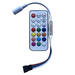 DC5-24V 21Key USB/DC Led Controller Mini Pixel Dimmer 3Pin 4Pin For WS2812/WS2811/SK6812 Strip Light RF Remote Wireles remote co