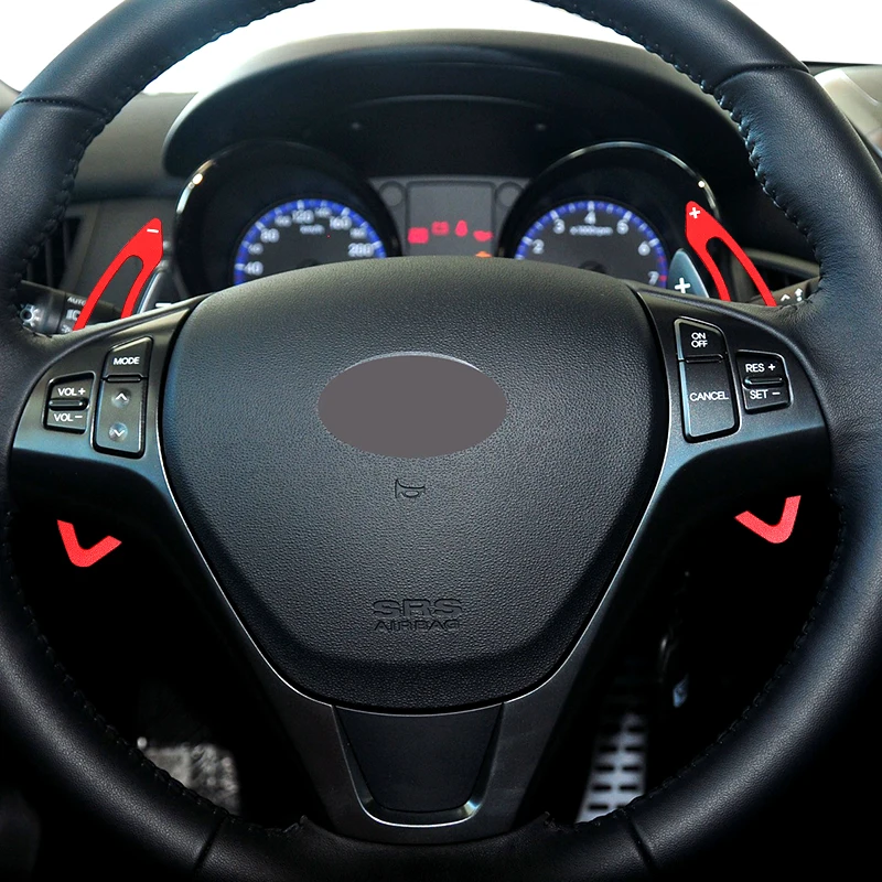 

Aluminum Alloy Car Steering Wheel Shift Paddle Shifter Extension For Hyundai Genesis Coupe 2009-2011 Auto Styling Interior