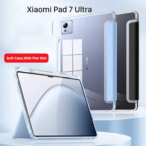 

Мягкий прозрачный чехол из ТПУ для Xiaomi Pad 7 Ultra 14 дюймов 2025 6S Pro 12,4 Poco Pad 12,1 Redmi Pad Pro 5G 12,1 кожаный чехол