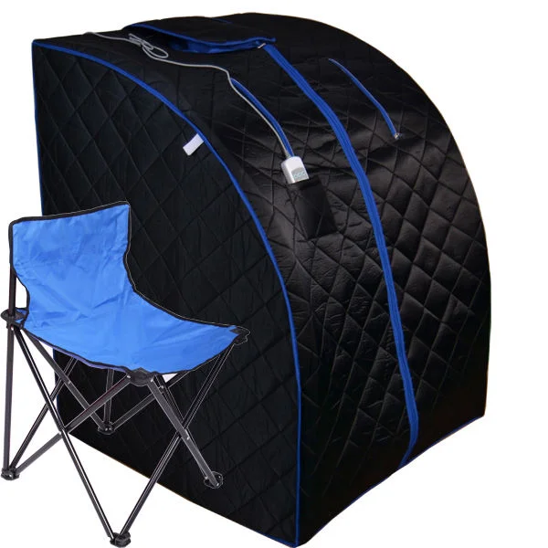 1 Person Portable FarInfrared Sauna Cabin Room Sauna with Folding Chair