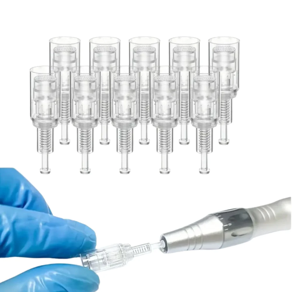 100/200pcs Screw Port Replace Microneedling Cartridges 12/24/36/42 Nano Pins Derma Pen Needle Tips For Professional Skincare