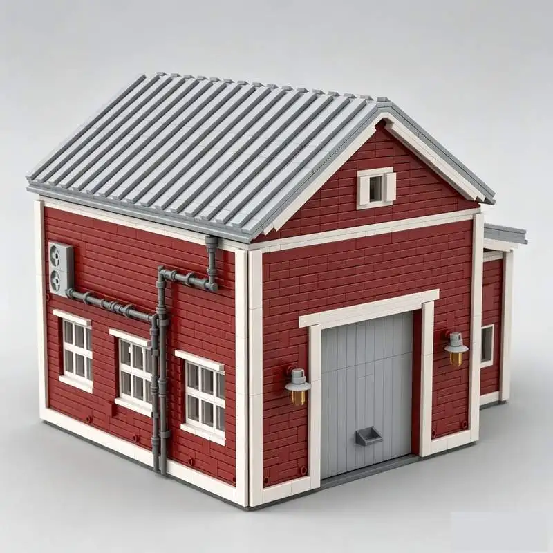 2738 PCS Seafood Processing Warehouse Industrial Building Model Building Blocks Assembly Bricks Creative Architecture Toy Gifts