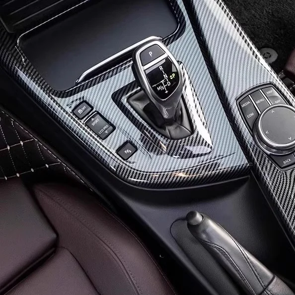 Dry Real Carbon Fiber Interior Trim Dashboard Cover Center Console Button Frame Door Panels for BMW 3 Series F30 F35
