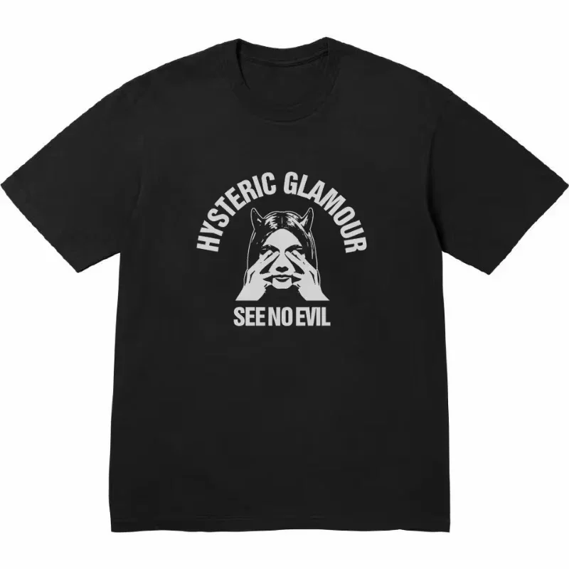 2026 New Hysteric Glamour T-shirt American Retro Tee Street Culture Tide Brand T-shirt Niche Hot selling casual items