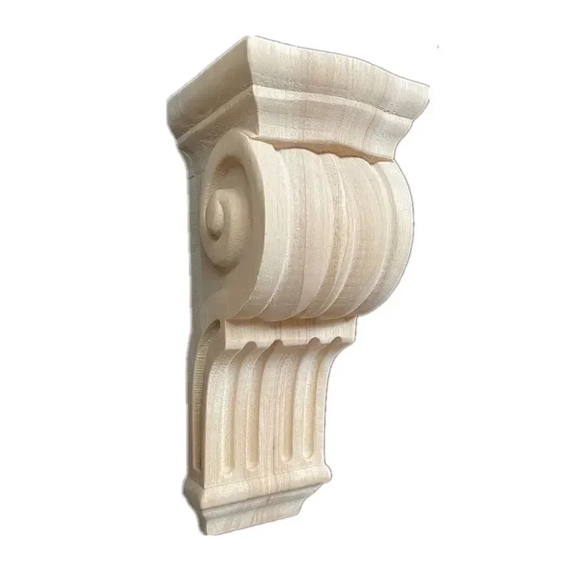 17cm-25cm Wood Decoration Girder Toro Horse Floral Carved Decal Woodcarving Corner Applique Furniture Wooden Cabinet Wall Door