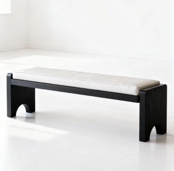 

#Italian Minimalist Ash Wood Sofa Bench Living Room Furniture Designer Long Bench Entryway Cloakroom Shoe Changing Bench