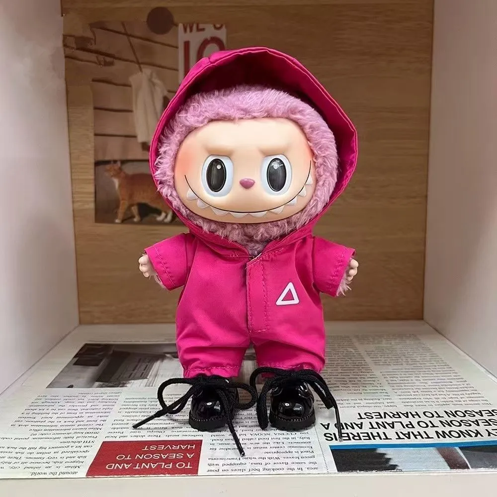 

(Без куклы) 17 см, одежда для кукол Labubu, забавная игра с морепродуктами, серия кукольной одежды, органайзер для учащихся, повседневная одежда