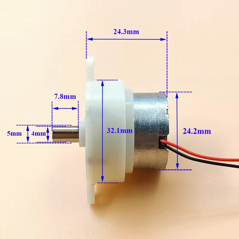 300 Plastic Motor-Reducer 32mm 3-12V 10-40RPM High Torque for Robots Compact Size Robot Control System Part