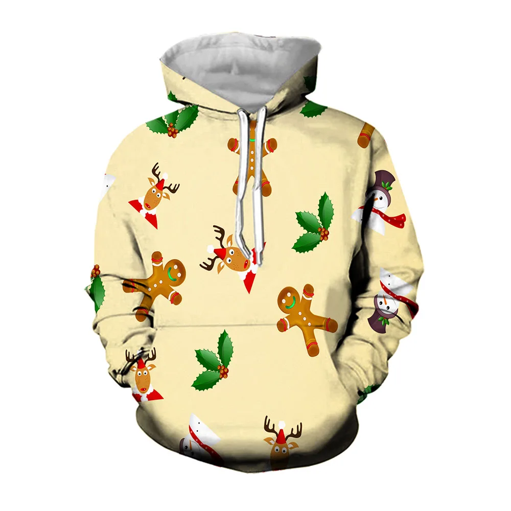 

Jumeast 3D Christmas Mens Hoodies With Aesthetic Pattern Festival Baggy Clothing Casual Oversized Hoodie Comfortable Pullover