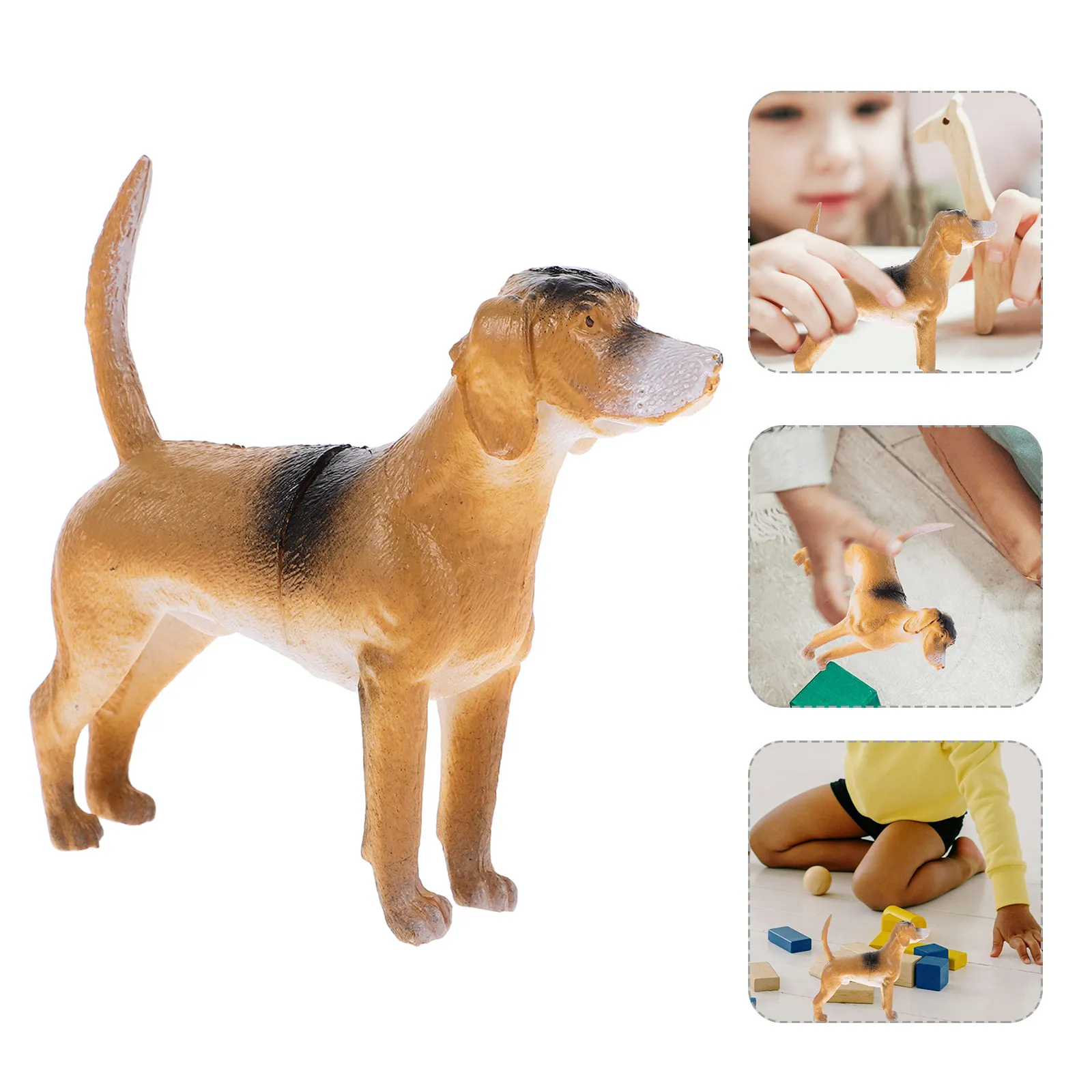 Artificial Small Dog Simulation Puppy Decoration Realistic Pet Sculpture Desktop Garden Yard Ornaments Animal Recognition