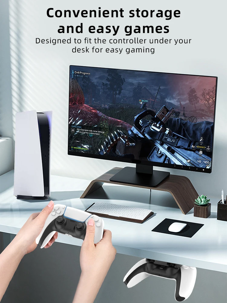 DATA FROG Portable Game Controller Hanging Bracket For PS5 Under Desk Storage Stand Gamepad Hook Holderfor PS4 Joystick