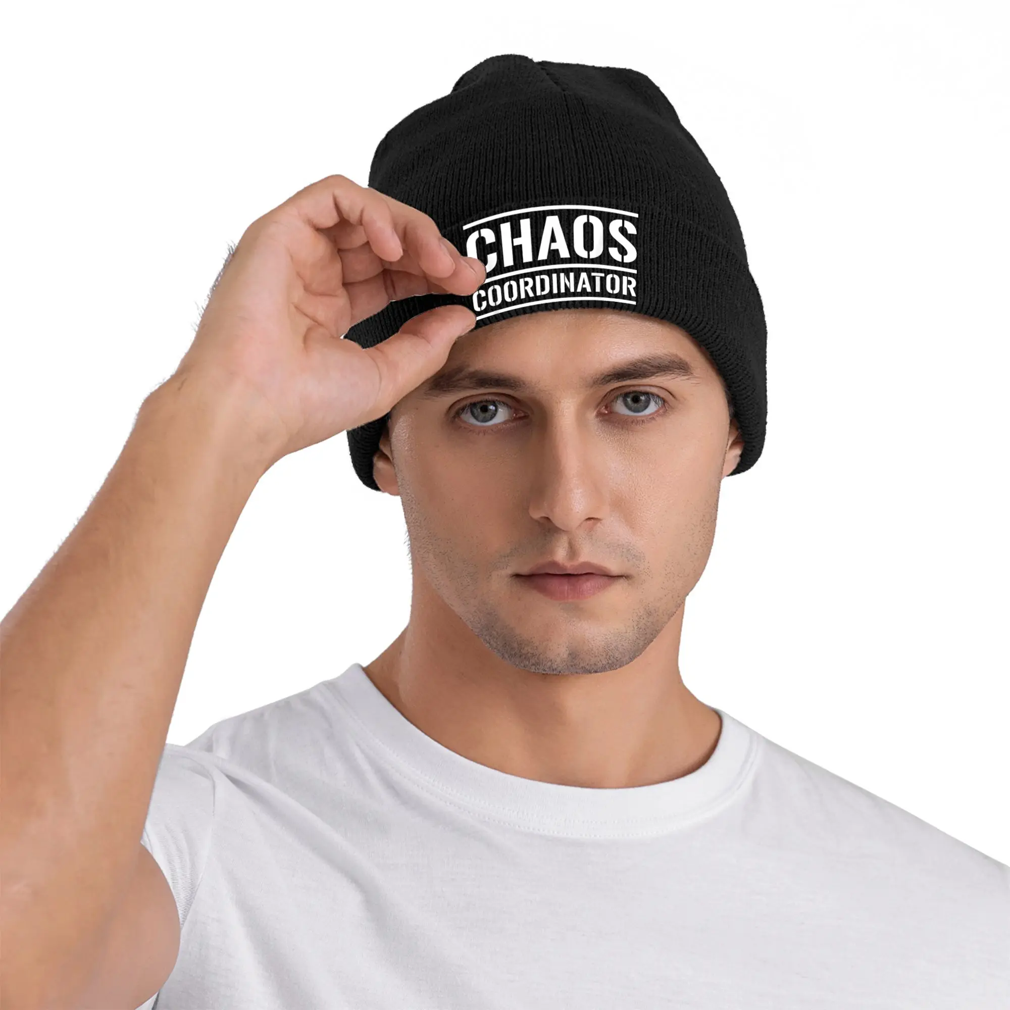 Chaos Coordinator Dad Funny Chaos Coordinator Dad Knit Hat  Beanie Hats Thermal Elastic Men Women Bonnet Hats Autumn Winter Caps