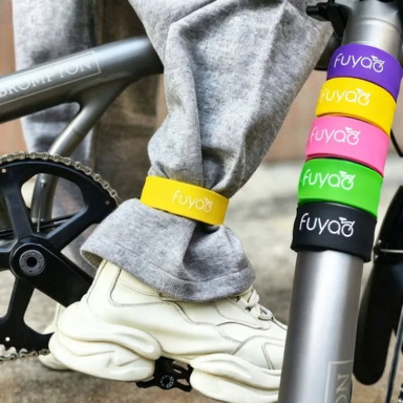 Road Cycling Leg Protection Folding Bicycle Silicone Trouser Strap Anti Roll Trouser Clip Protection Safe Cycling Equipment